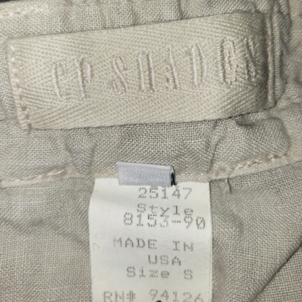 CP Shades Linen High Waisted Embroidered Wide Leg Cropped Pants - Picture 9 of 12